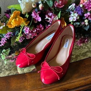 Steve Madden Red Flats with Bow Detail